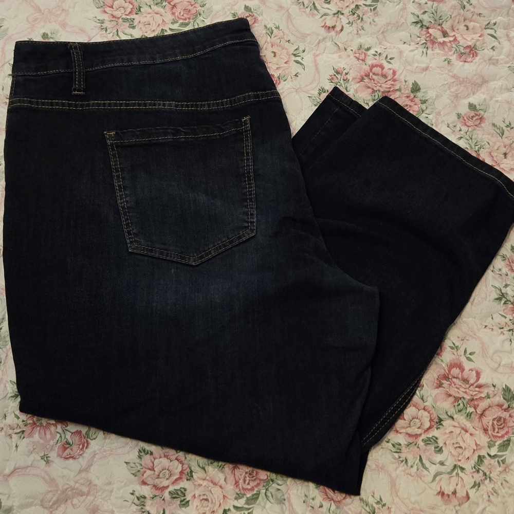 Lane Bryant Dark Indigo Cropped Ankle Jeans